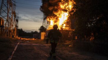 Russia launched an ICBM attack on the city of Dnipro in central Ukraine, destroying facilities used for repairing military equipment and causing two fires.