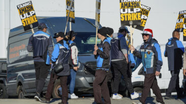 Amazon workers at 7 facilities across the US have gone on strike in an effort led by the Teamsters Union to secure labor agreements during the holiday season.