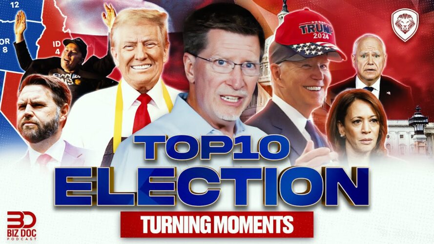 In this video, Tom "The Biz Doc" Ellsworth dives into the top 10 turning points that shaped the 2024 election, from dramatic debates to headline-making events.