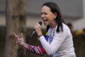 Venezuelan opposition leader María Corina Machado was arrested on Thursday after leading a protest against President Nicolás Maduro in Caracas.