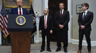 Donald Trump, alongside CEOs from OpenAI, SoftBank, and Oracle, announced 'Stargate,' a new initiative to invest up to $500 billion in AI infrastructure.