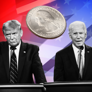 Joe Biden won CNN’s pre-debate coin toss, opting to reserve the stage-right podium and allowing Donald Trump to give the final closing statement at the debate.