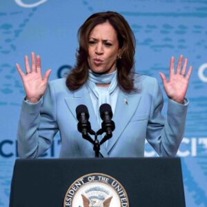 Kamala Harris addressed the Congressional Hispanic Caucus Institute's Annual Leadership Conference ahead of the election in an effort to win the Hispanic vote.