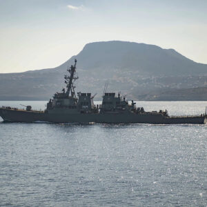 An American warship and multiple commercial ships were attacked in the Red Sea on Sunday, according to the Pentagon.