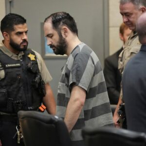 Texas Governor Greg Abbott issued a full pardon for Daniel Perry, a US Army sergeant convicted of shooting Black Lives Matter protester Garrett Foster in 2020. (Jay Janner/Austin American-Statesman via AP, Pool)